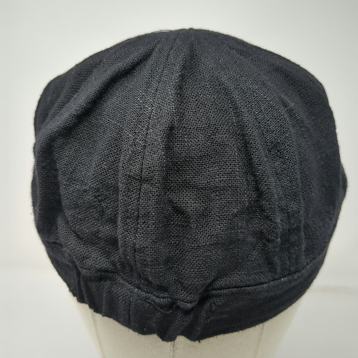Time and Tru Army Cap Black One Size Side Bow Textured Cadet Military Style Hat