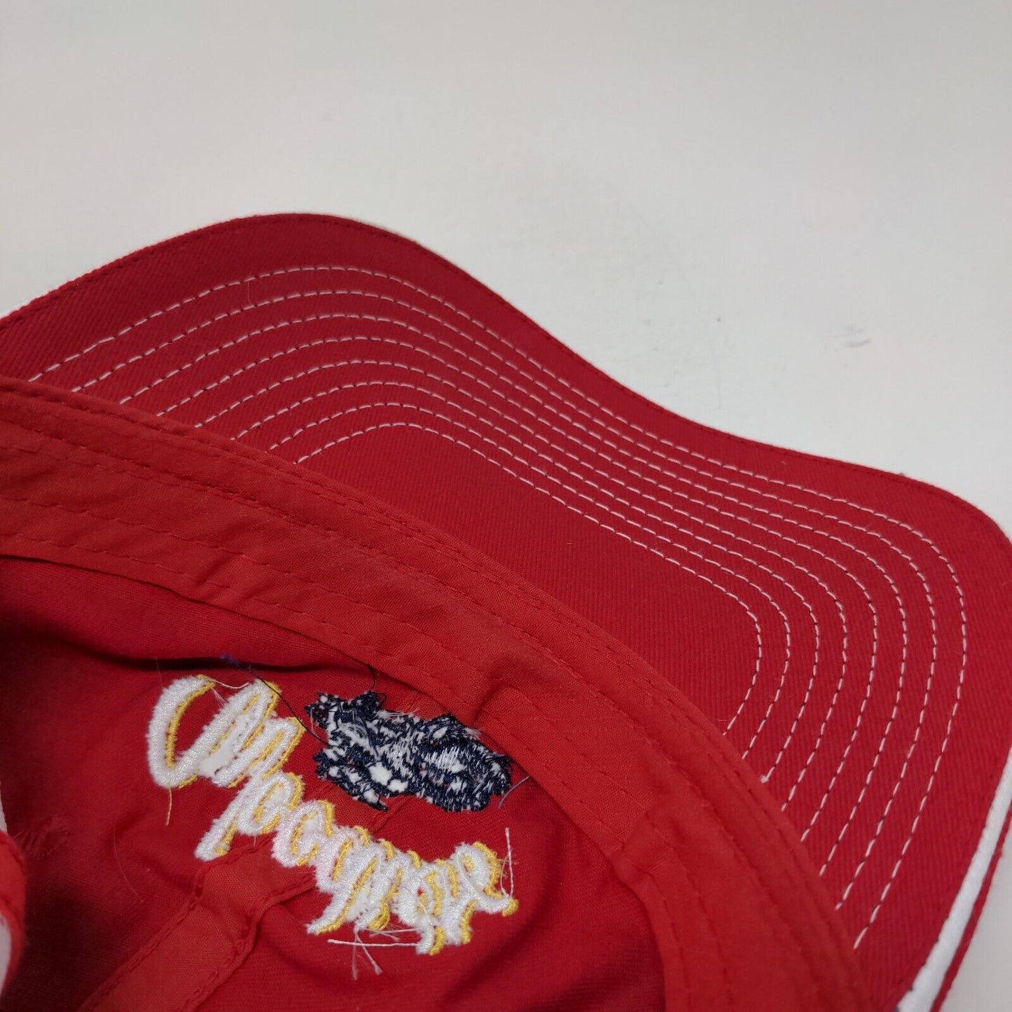 Woodie's Wash Shack Snapback Mesh Back Trucker Hat Red Adult Colorblock