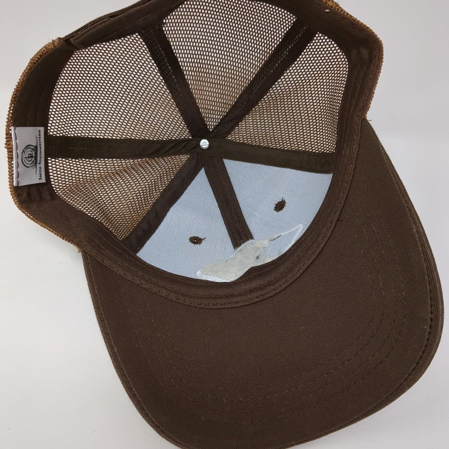 Idaho Strapback Hat Brown OS Adjustable Embroidered Mesh Back Smith-Southwestern