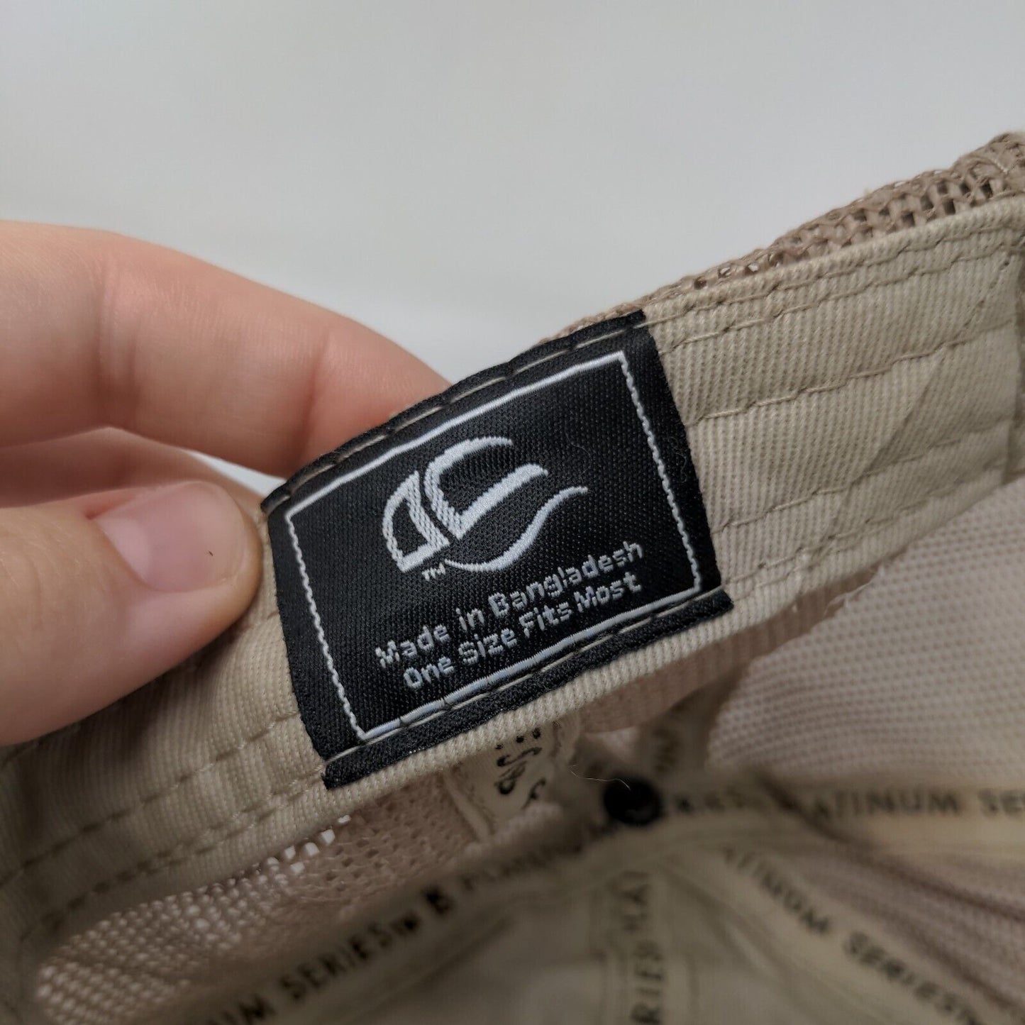 Hancock Mechanical Strapback Trucker Hat Tan OSFM Mesh Back Outdoor Cap