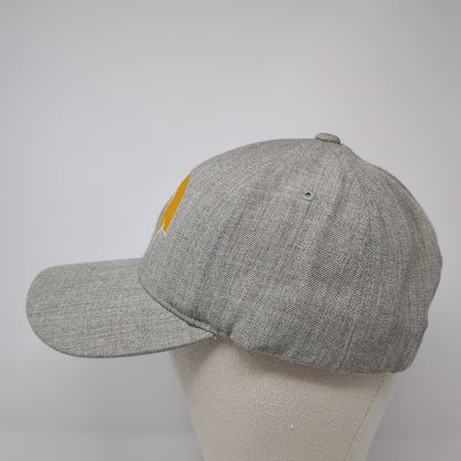 PTSD Snapback Hat Gray One Size Solid Adjustable Embroidered Yupoong