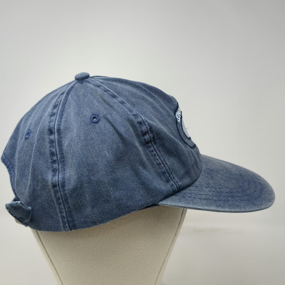 J-Hats Kennebunkport Maine Blue One Size Baseball Cap Slideback Cotton Logo Hat