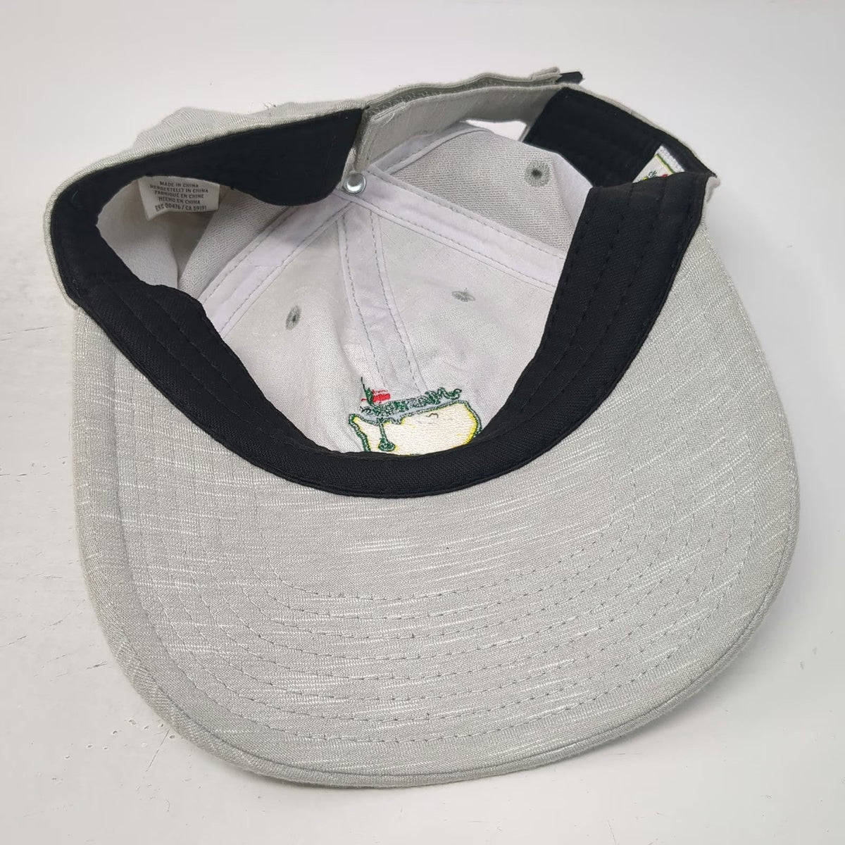 American Needle Masters 2020 Baseball Cap Gray One Size Strapback Golf Hat