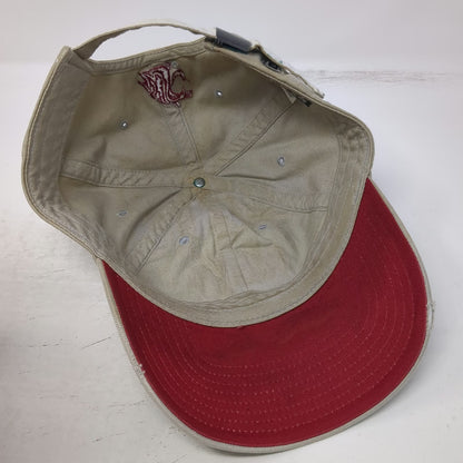 Nike Washington State Cougars NCAA Football Baseball Cap Beige One Size Hat Red