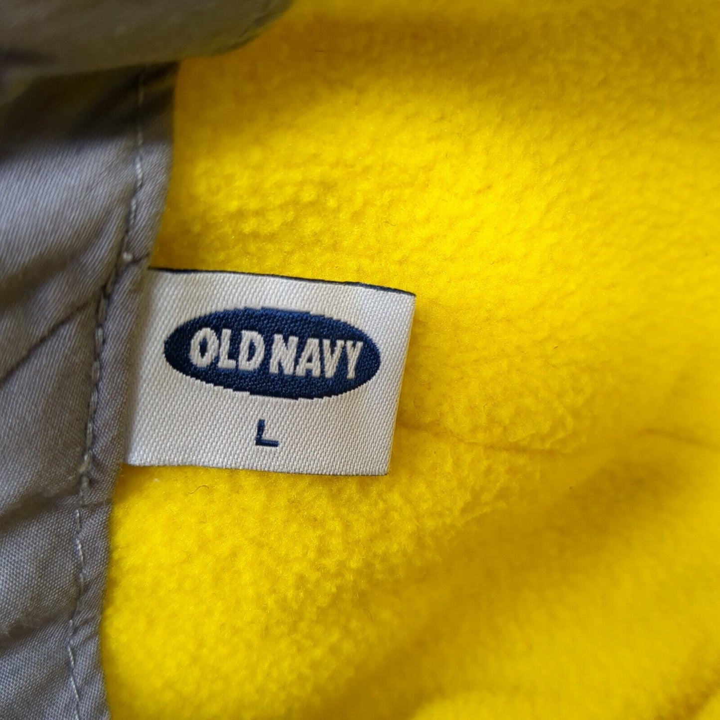 Old Navy Strapback Hat Gray Large Adjustable Embroidered Fleece Lined Nylon