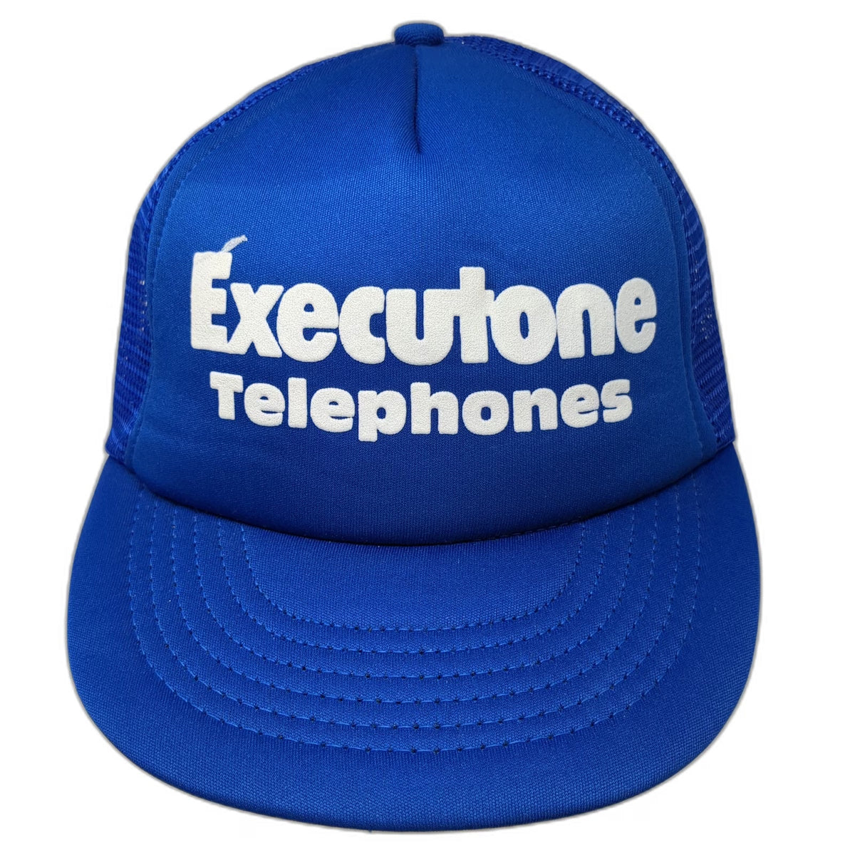 I/D/E/A inc. Executone Telephones Trucker Hat Blue Snapback Mesh Back Vintage