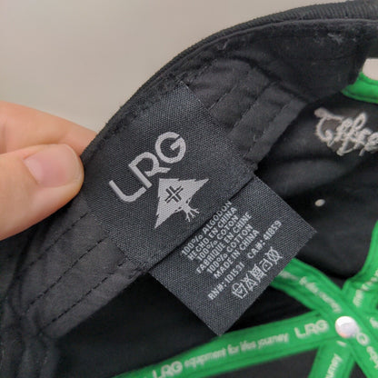 LRG Lifted Research Group Snapback Hat Black OSFM Adjustable Embroidered 6 Panel
