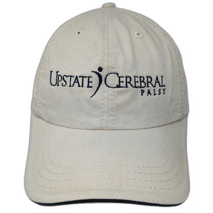 American Dry Goods Baseball Cap Beige Blue One Size Upstate Cerebral Palsy Hat