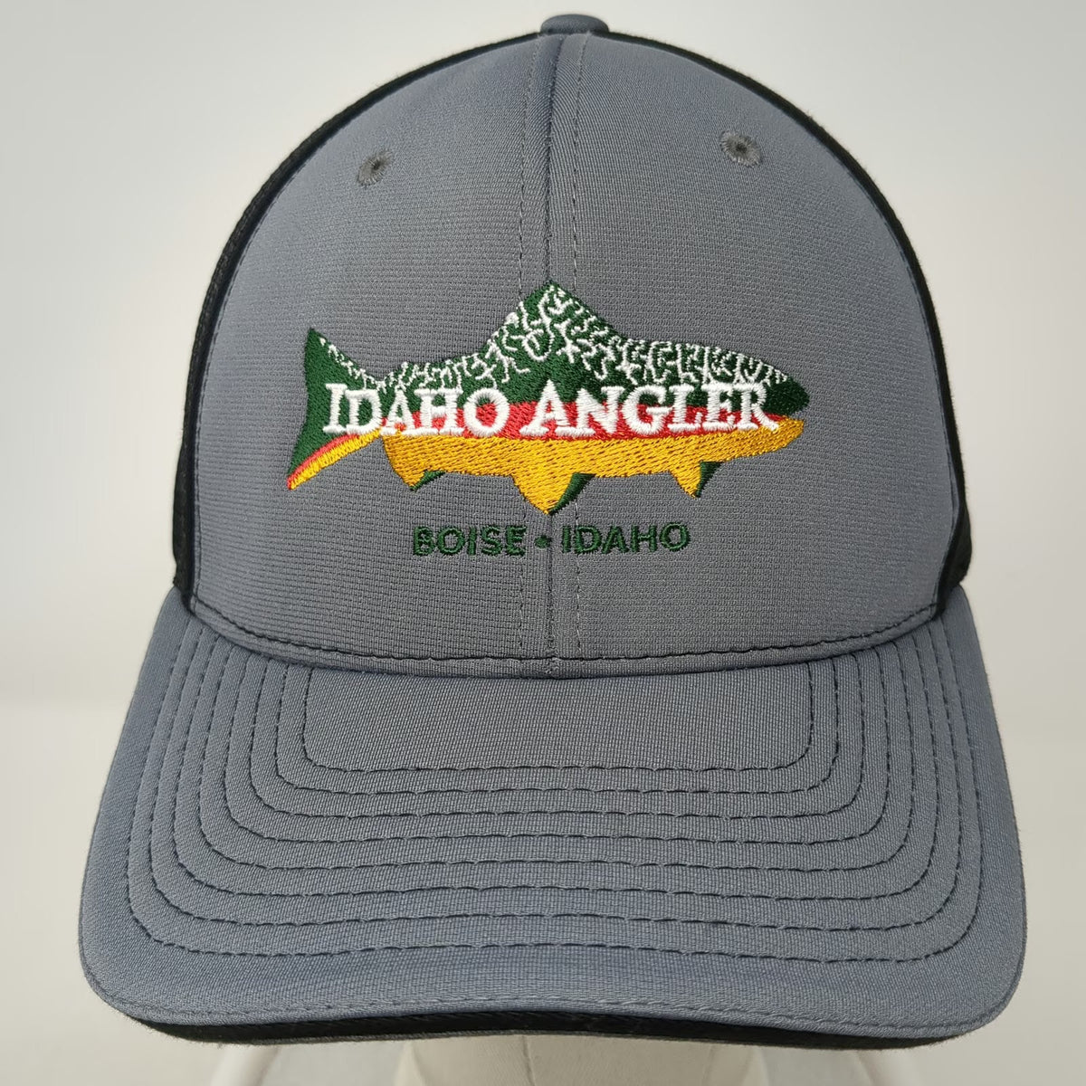Richardson 172 Baseball Cap Gray XL Idaho Angler Boise Fishing Mesh Trout Hat