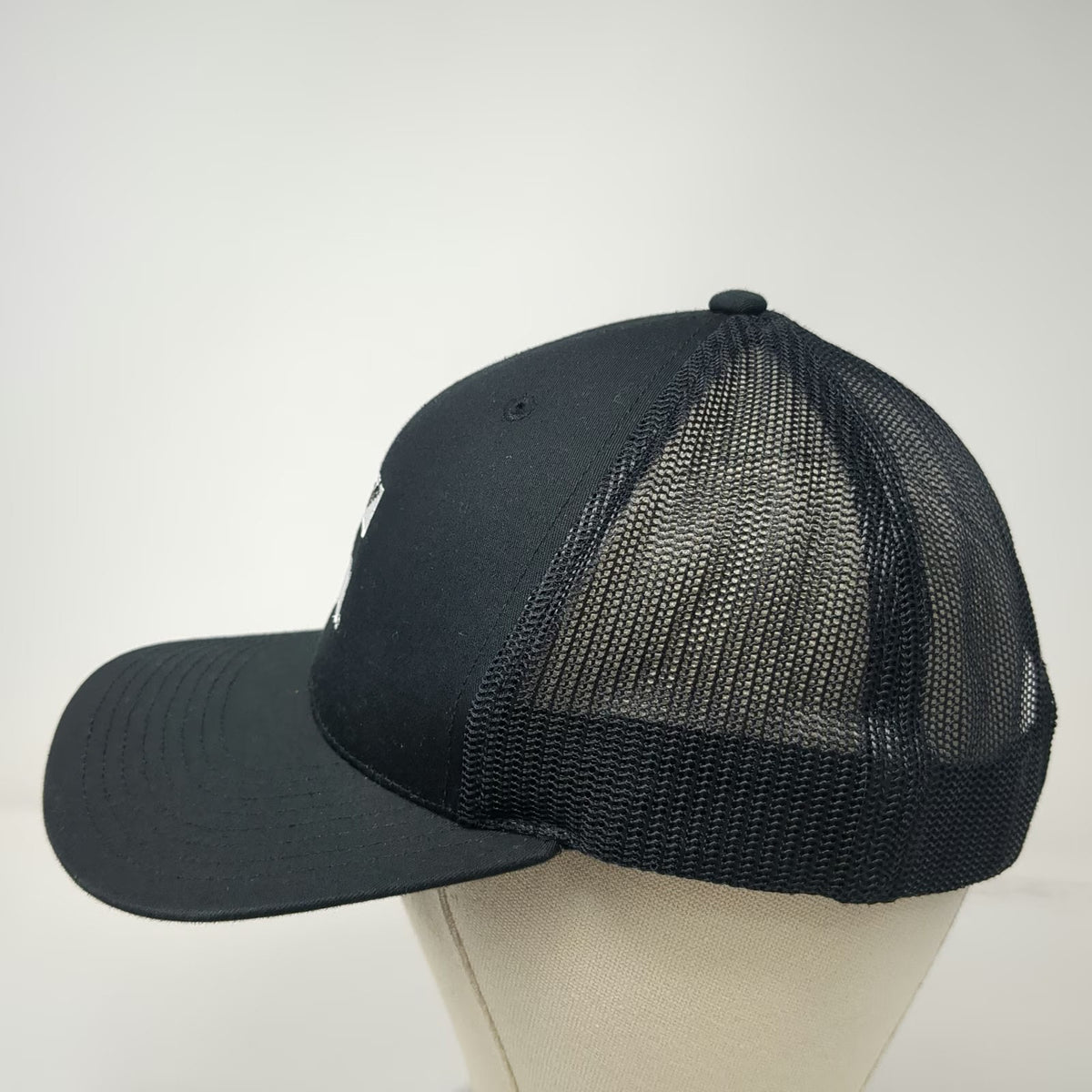 Richardson Trucker Hat Black One Size Snapback Cummins Logo Mesh Back Cap