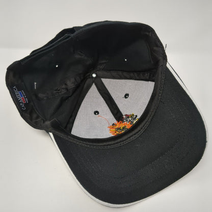 Cap America Strapback Hat Black One Size Embroidered Logo Adjustable