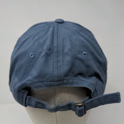 Mountain Slideback Hat Blue One Size Adjustable Embroidered 6 Panel Unionwear