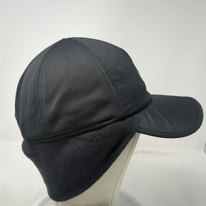 Nike 5 Panel Black One Size Ear Flap Thermal Winter Golf Fleece Swoosh Hat