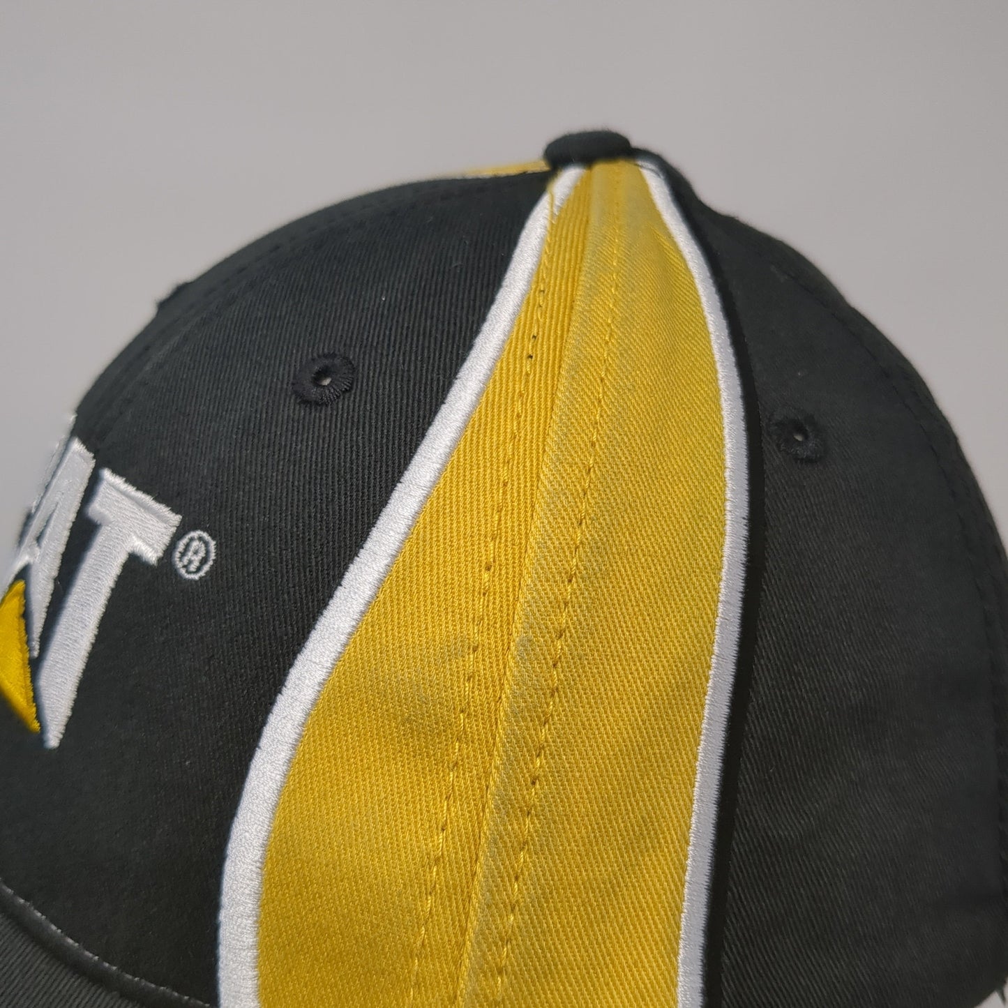 CAT Strapback Hat Multi One Size Embroidered Logo Adjustable Colorblock