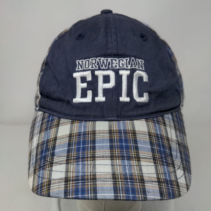 Norwegian Epic Strapback Hat Multi One Size Embroidered Plaid Sherry