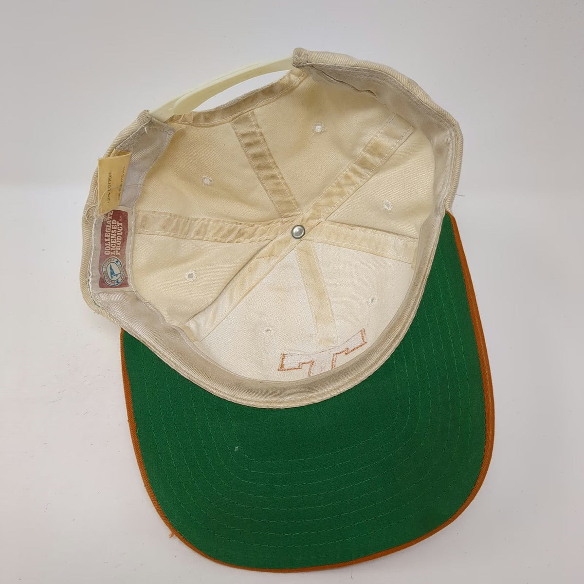 Annco Tennessee Volunteers NCAA Hat White Orange One Size Snapback Green Brim