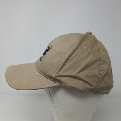 KC Men's Strapback Hat Tan Size OSFM Embroidered WOW Word of the Week Logo