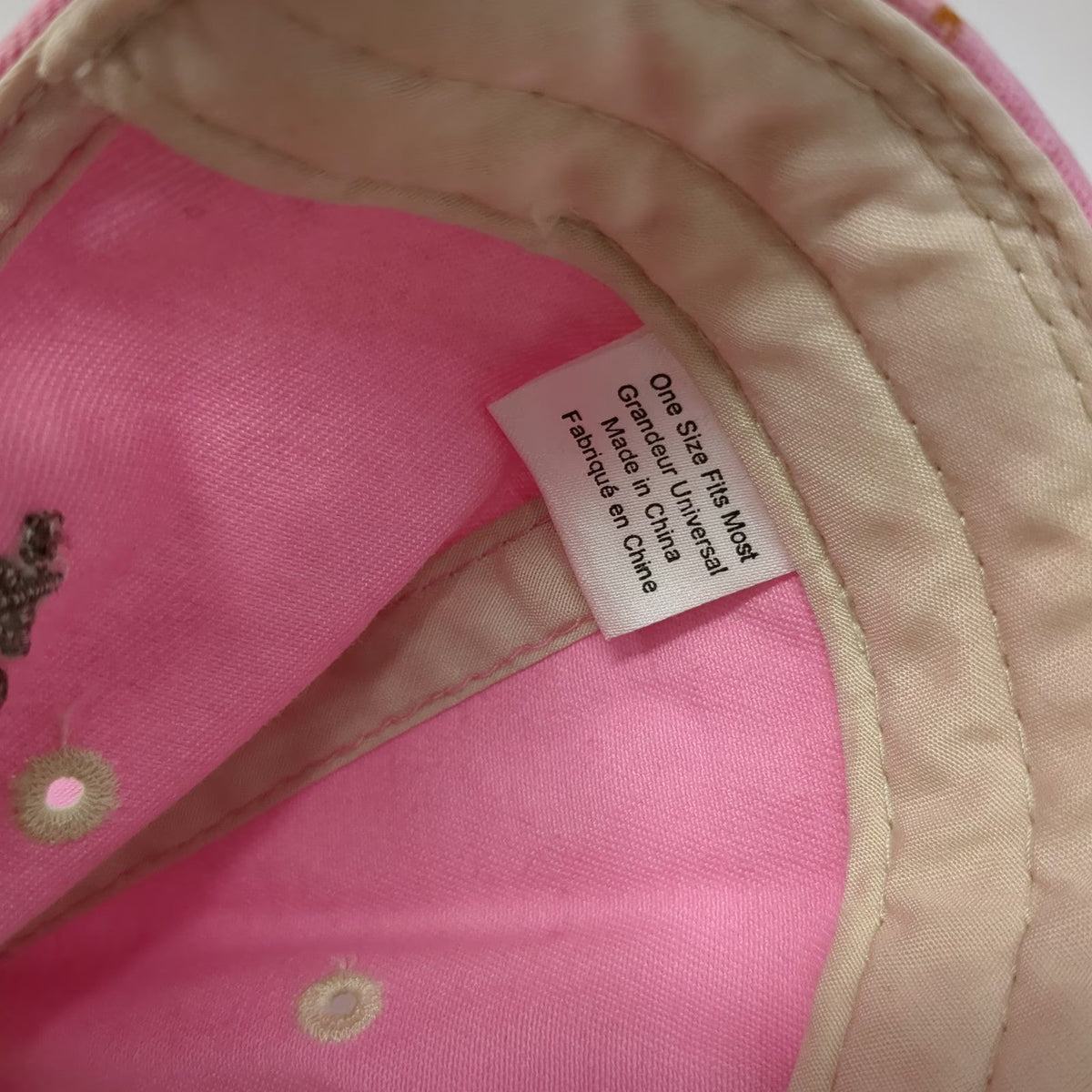Cabela's Baseball Cap Pink One Size Distressed Brim Contrast Stitch Hat
