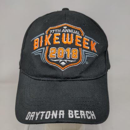 77th Annual Bike Week 2018 Strapback Hat Black OSFM Embroidered Capsmith