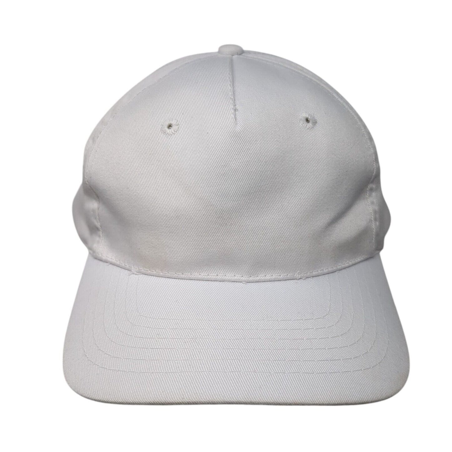 Cobra Snapback Hat White One Size Adjustable Vented Holes 6 Panel Blank