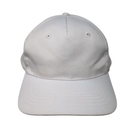 Cobra Snapback Hat White One Size Adjustable Vented Holes 6 Panel Blank