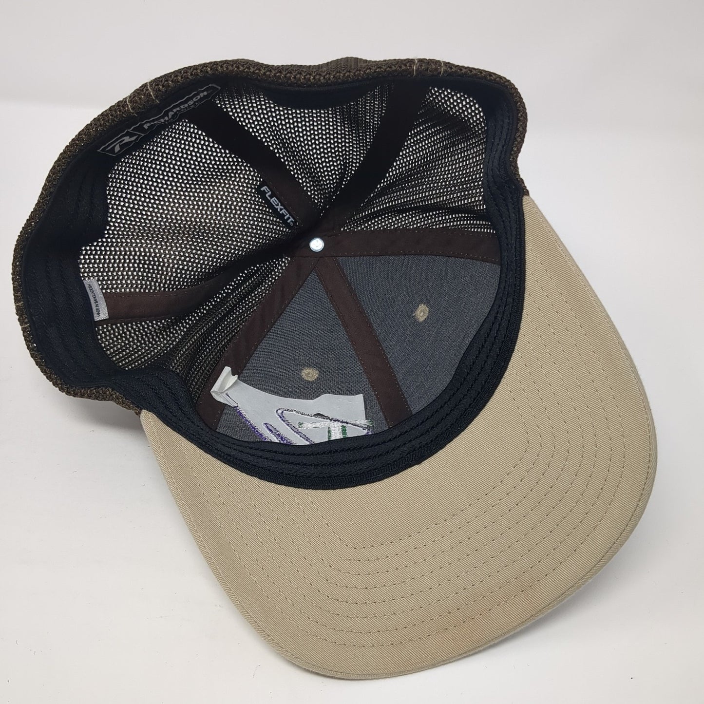 TW Garage Doors Fitted Trucker Hat Brown XL Embroidered Mesh Back Richardson