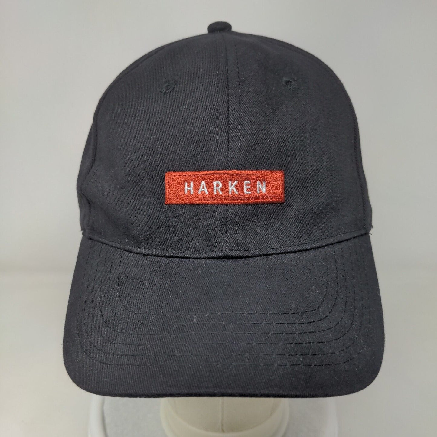Harken Strapback Hat Black One Size Adjustable Embroidered Apollo