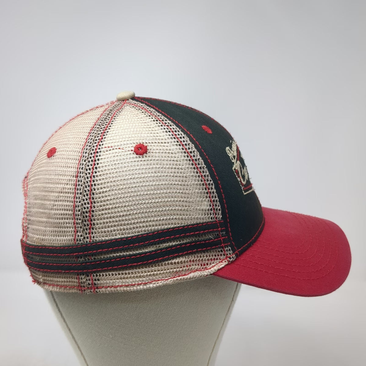 Grand Premium Trucker Hat Black Beige One Size Camp Ida-Haven McCall ID Snapback