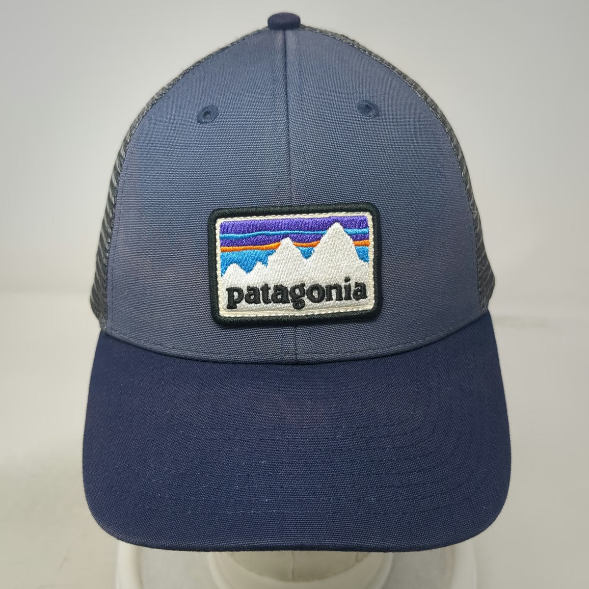 Patagonia Trucker Hat Blue One Size Mesh Snapback Embroidered Logo Patch