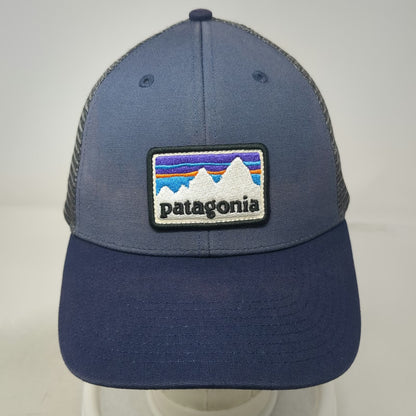Patagonia Trucker Hat Blue One Size Mesh Snapback Embroidered Logo Patch