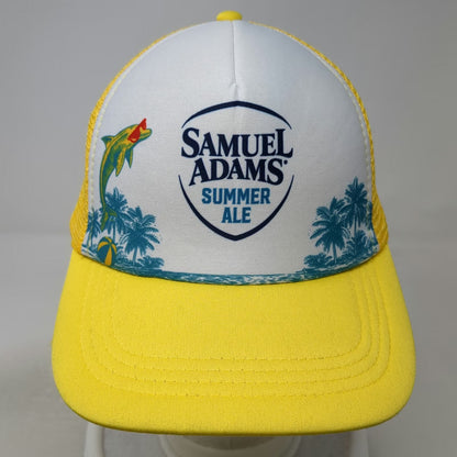 Samuel Adams Summer Ale Trucker Hat Yellow One Size Mesh Snapback Dolphin Beer