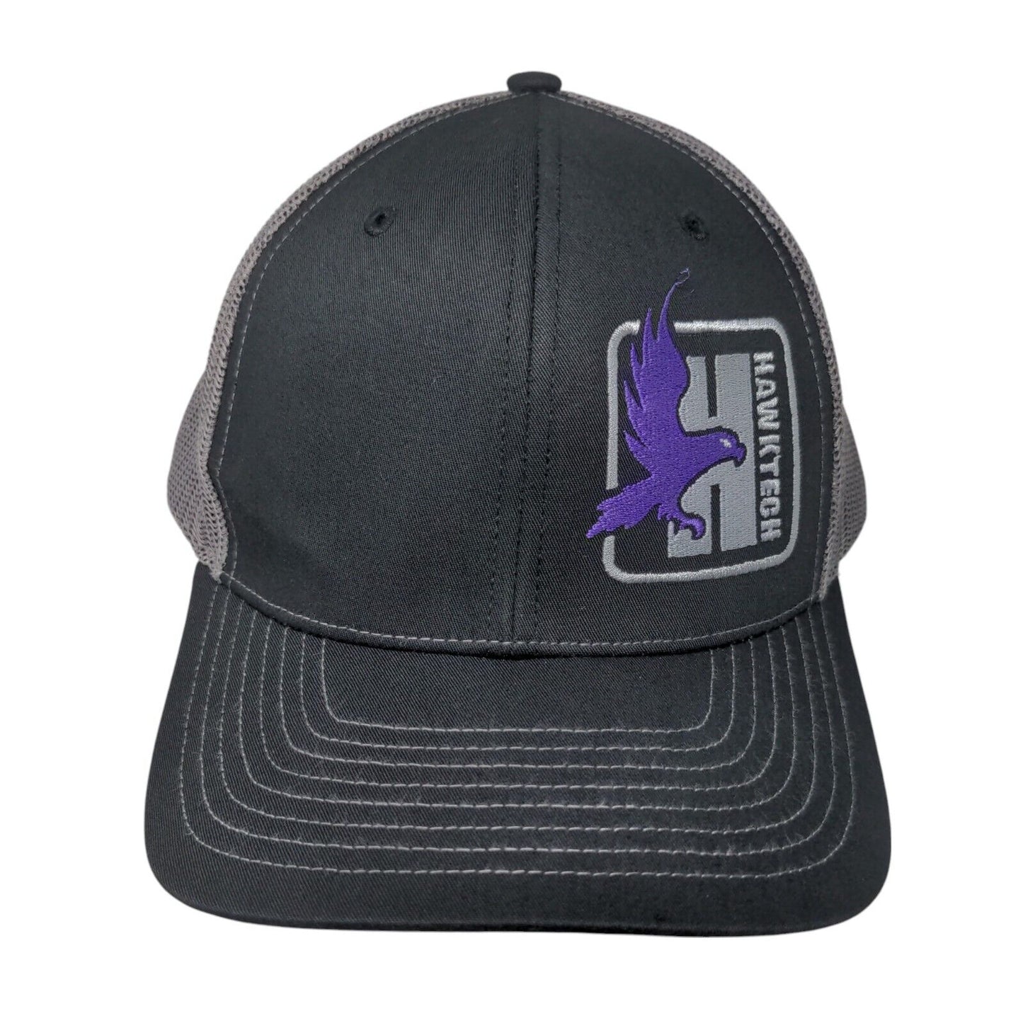 Hawktech Snapback Mesh Back Trucker Hat Black One Size Richardson