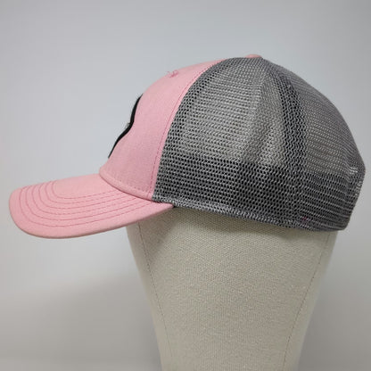 Legacy Trucker Hat Pink One Size Pete Smith's Surf Shop Mesh Patch Palm Trees