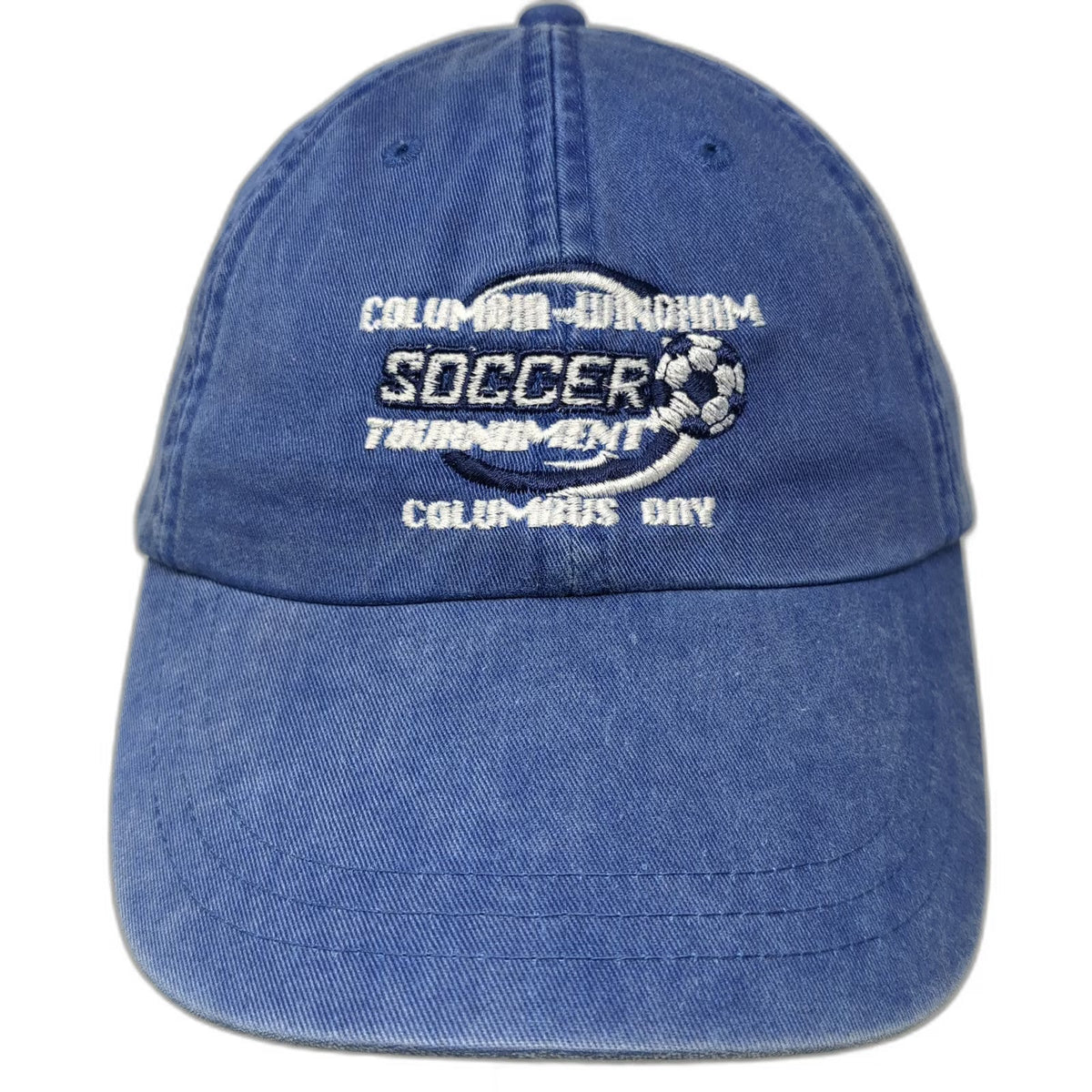 Adams Baseball Cap Blue OSFM Columbia Windham Soccer Columbus Day Strapback Hat