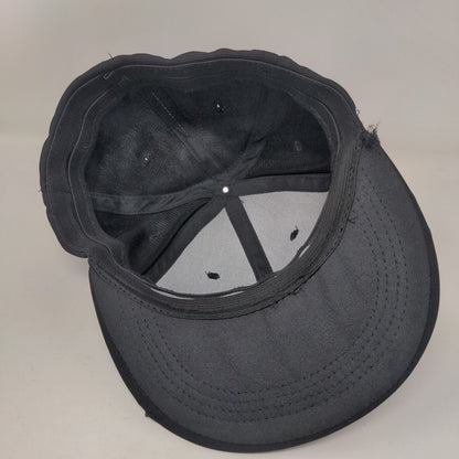 Unbranded Fitted Hat Black One Size Lightweight Vented Holes 6 Panel Blank