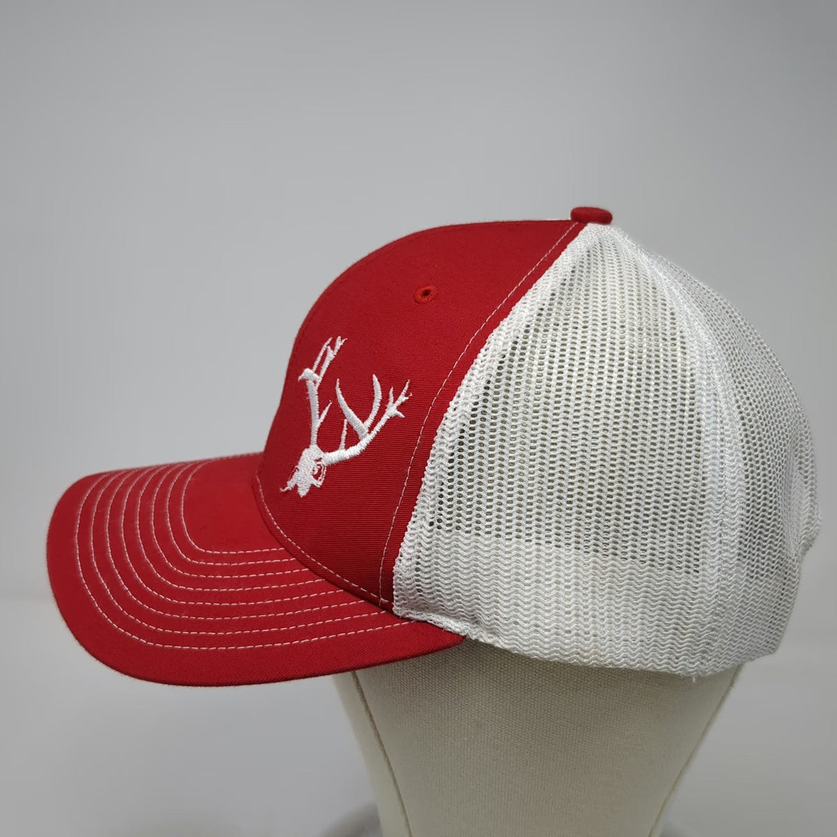Richardson Trucker Hat Red White One Size Rancho Bonito Trophy Hunts Snapback