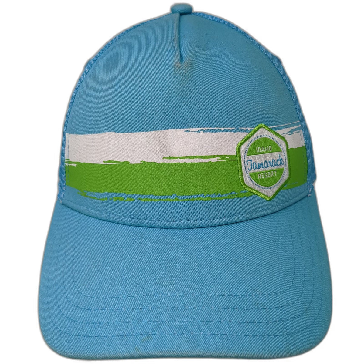 Pukka Trucker Hat Blue One Size Idaho Tamarack Resort Mesh Back Snapback Graphic