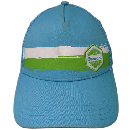 Pukka Trucker Hat Blue One Size Idaho Tamarack Resort Mesh Back Snapback Graphic