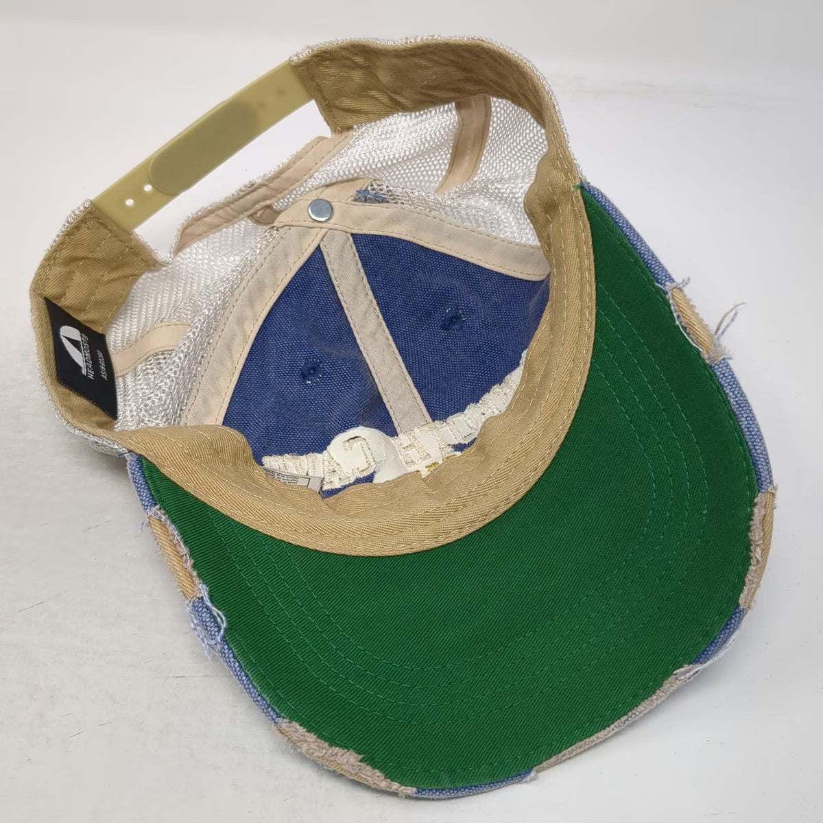 Headmost Trucker Hat Blue One Size Mammoth Cave Kentucky Mesh Snapback Frayed