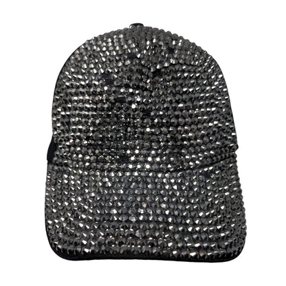 Unbranded Snapback Hat Black One Size Adjustable Bling Rhinestone Studded