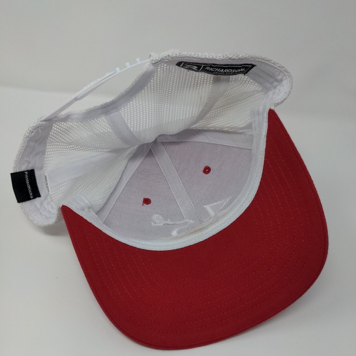 45 Squared Snapback Mesh Back Trucker Hat Red One Size Richardson