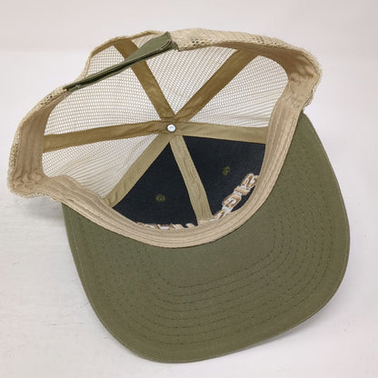 Sig Sauer Academy Hat Green One Size Baseball Cap Mesh Back Strapback Beige Logo