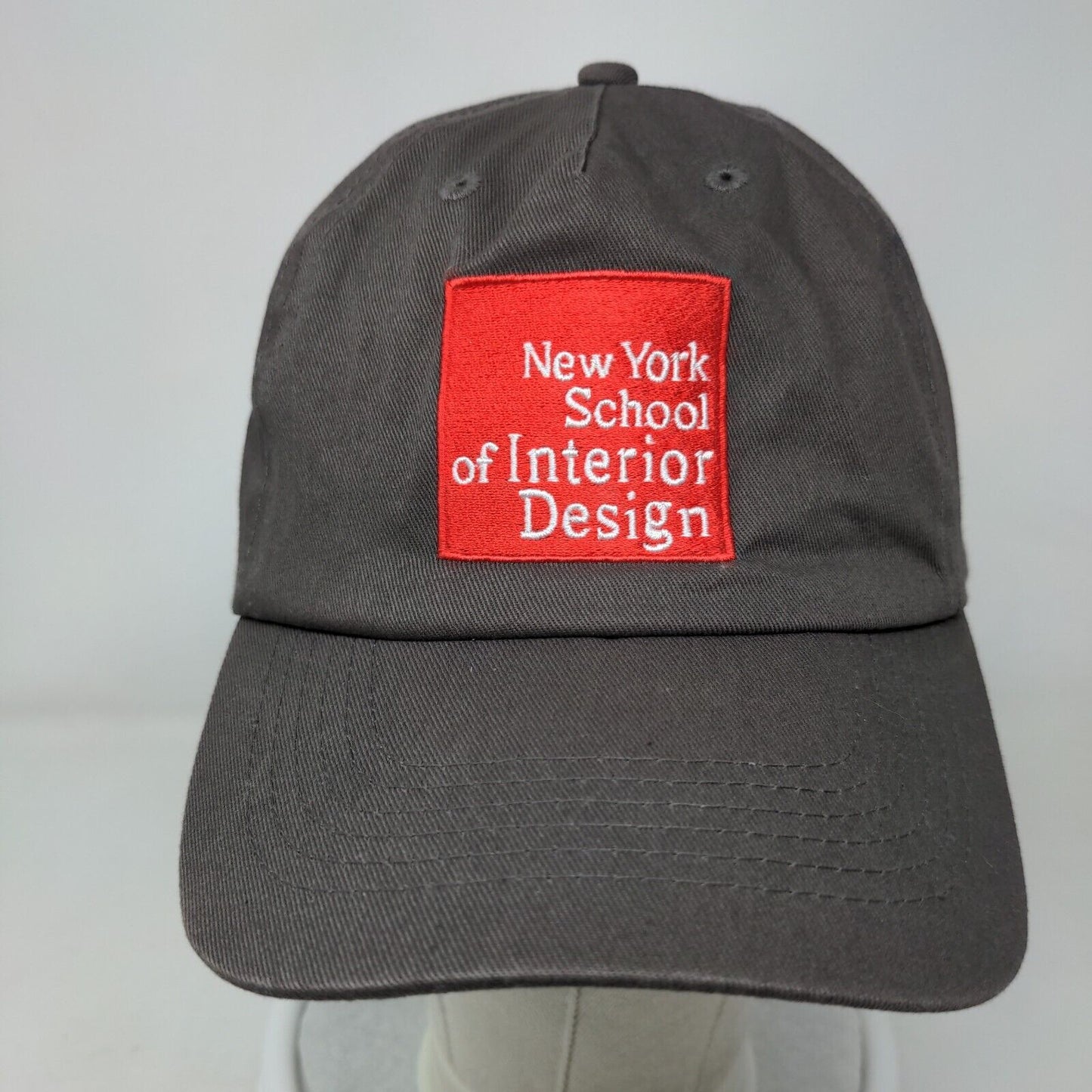 New York School of Interior Design Strapback Hat Gray OSFA Adjustable Hit Wear