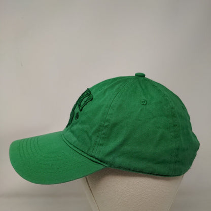 Lucky Strapback Hat Green OSFM Adjustable Embroidered 6 Panel Cotton