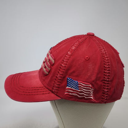 Robin Ruth Baseball Cap Red One Size 2026 USA Flag Distressed America Hat