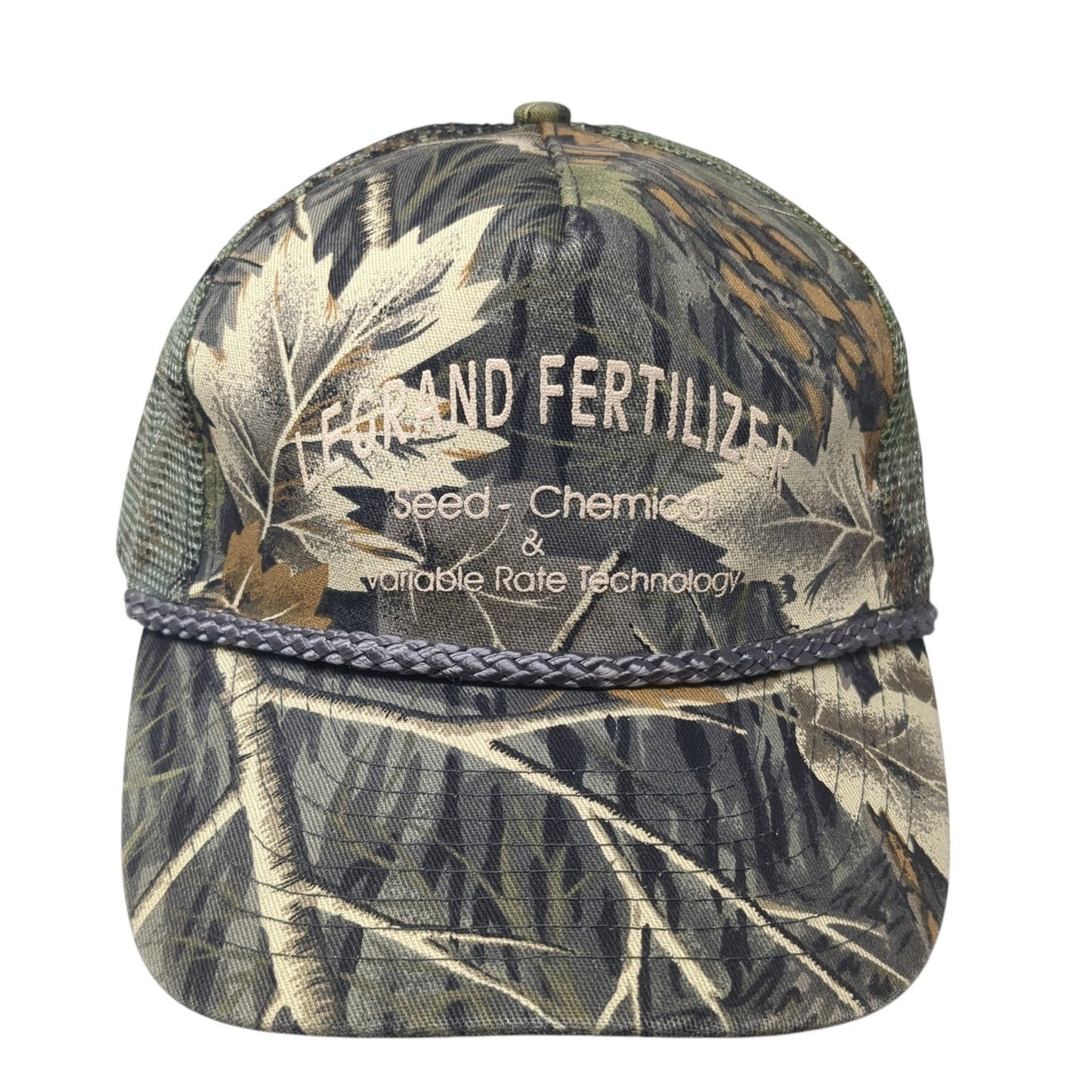 Legrand Fertilizer Snapback Rope Trucker Hat Multi One Size Camo Mesh Back