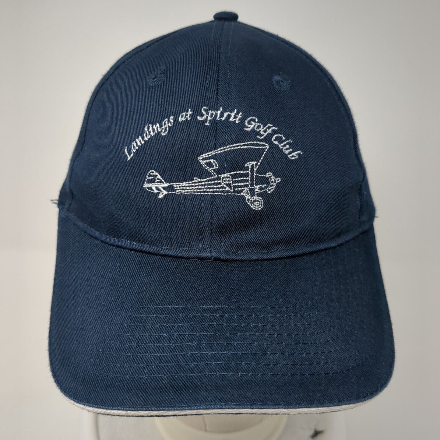 Landings at Spirit Golf Club Strapback Hat Blue One Size Port & Company
