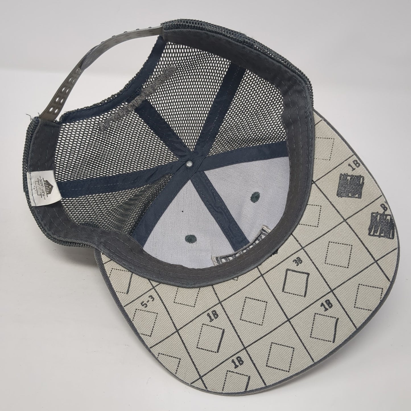 Plate Crate Snapback Trucker Hat Gray One Size Adjustable Embroidered Mesh Back