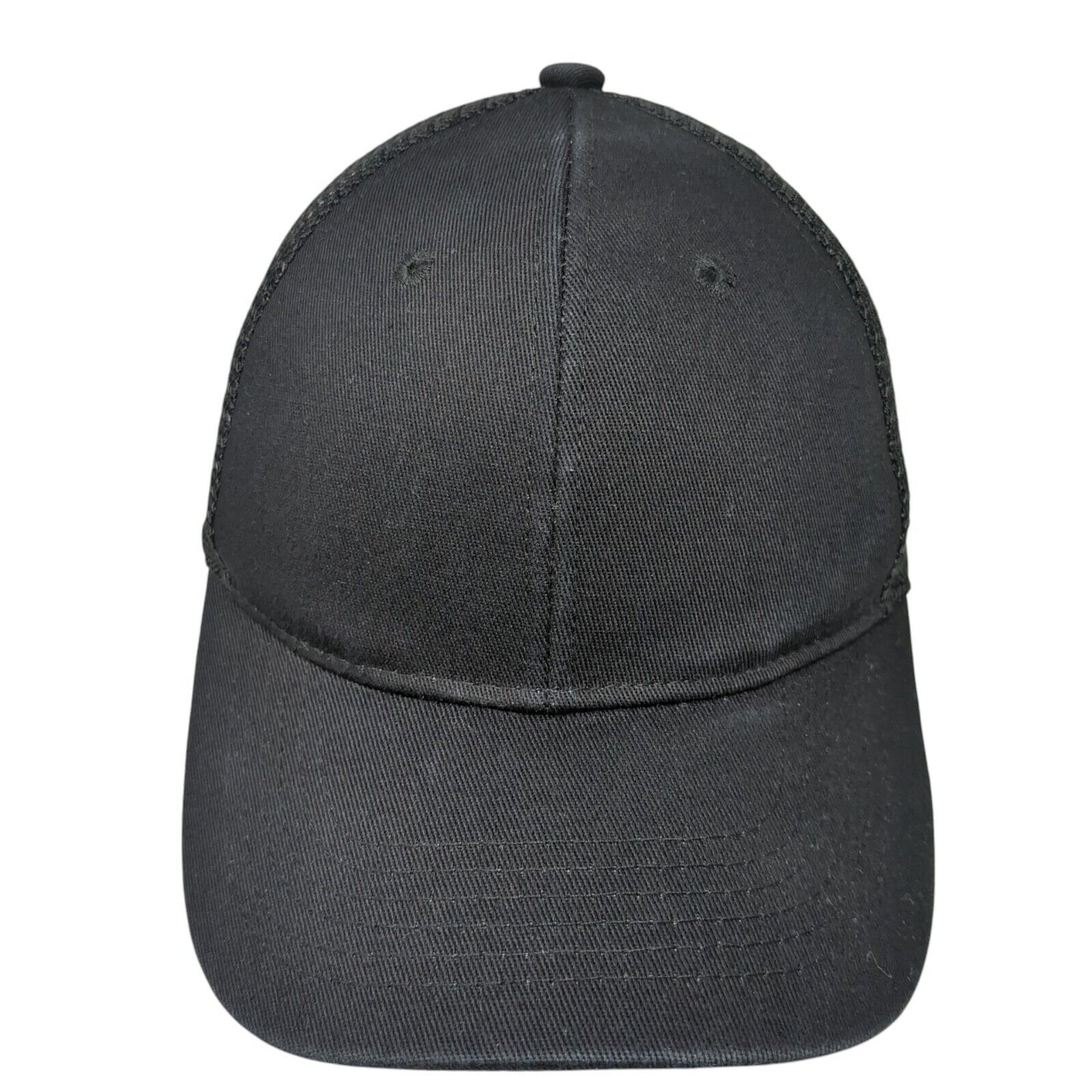 Unbranded Snapback Mesh Back Trucker Hat Black One Size Adjustable Blank