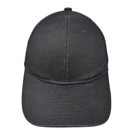 Unbranded Snapback Mesh Back Trucker Hat Black One Size Adjustable Blank